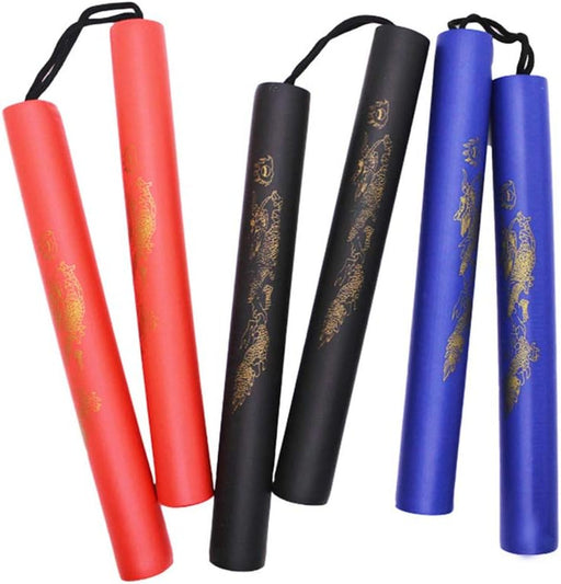 Nunchuck, Foam Nunchucks for Adults/Kids Training, Foam Rubber Safety Nunchucks Martial Arts (Black)
