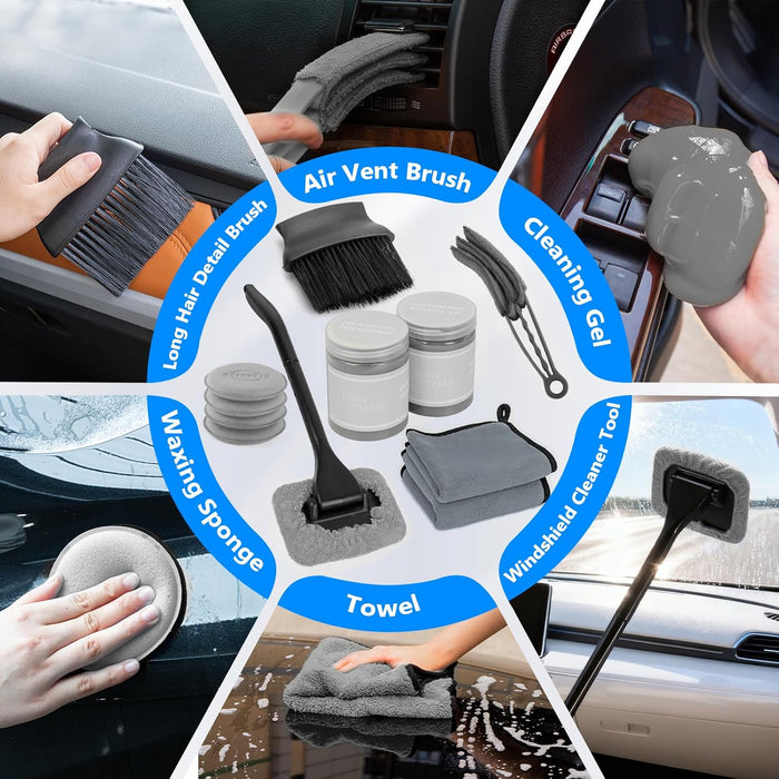 Car Detailing Kit with Foam Gun, Car Wash Mop for Deep Cleaning