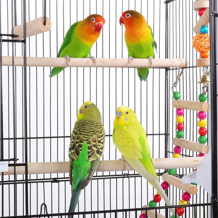 Bird Cage 64'' Medium Small Parrot Parakeet Bird Cages with Detachable Rolling Stand for Parrot Lovebirds Finches Parakeets Budgie Parrotlet Conures, Pet Flight Birdcage