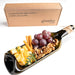 Melted Wine Bottle Serving Board; Decorative Rectangle Serving Tray for Home Decor; Small Cheese Platter Serving Board; 