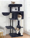 Cat Tree, Cat Tower for Indoor Cats, 43.3 inch Cat Tree Tower with Sturdy Steel Tube, Hammock, Cat Condo for Small Cats and Kittens, Scratching Post, Smoky Gray GCT004SG
