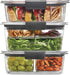 Brilliance BPA-Free Food Storage Container Set with Airtight Lids, 5-Pack (3.2 Cup) - Perfect for Lunch, Meal Prep, and Leftovers