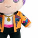 Cannot Speak but Has Lullabies，Breathing Plush Toy, Cute Purple Hair Character Stuffed Doll with Soft Plush Feel, Orange Jacket Outfit, Cuddly Companion for Bedtime, Bedroom Decor, Desk Display,Sohochic