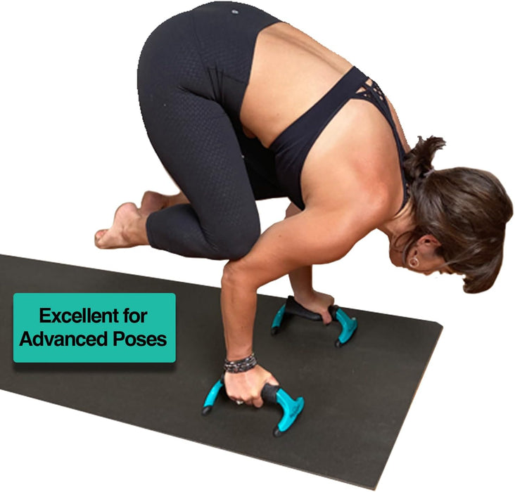 Premium Quality Wrist Alignment Yoga Blocks to Eliminate Wrist Pain in All Poses - Great for Yoga, Pushups and Pilates. 