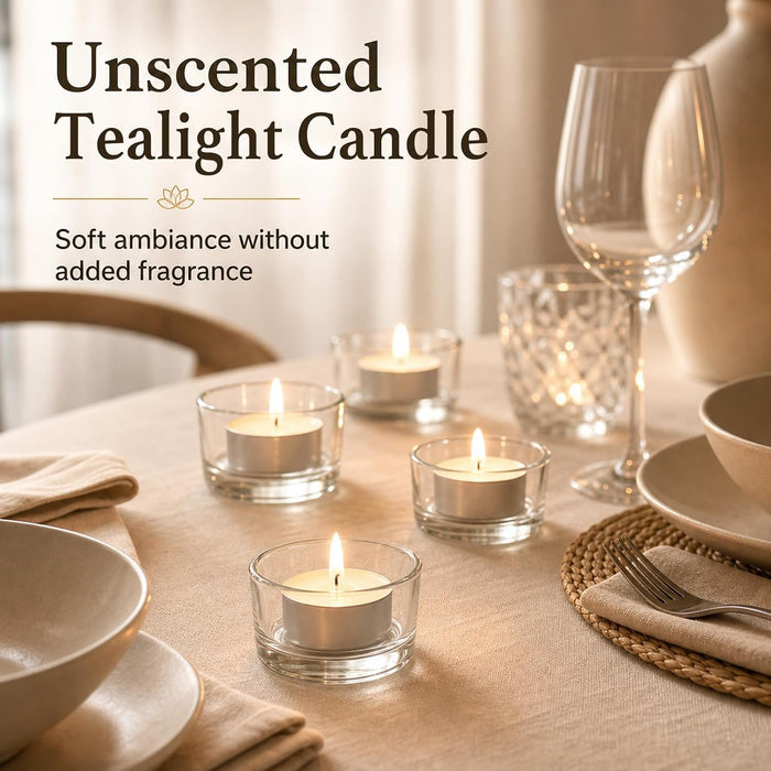Tea Lights Candles 80 Pack, 4 Hour Palm Wax Tealights