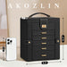 6-Tier Jewelry Box Organizer 5 Drawers Storage Black Regular