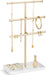 3-Tier Jewelry Organizer Stand, Metal Jewellery Holder, Dresser Display Rack for Necklace Earring Bracelets Rings, Gift 