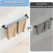 Towel Bar for Bathroom, 24" 2 Pack Wall Mounted Towel Rack, Black