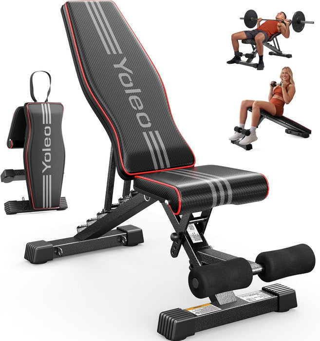 Adjustable Weight Bench, ASTM-Certified 827LBS