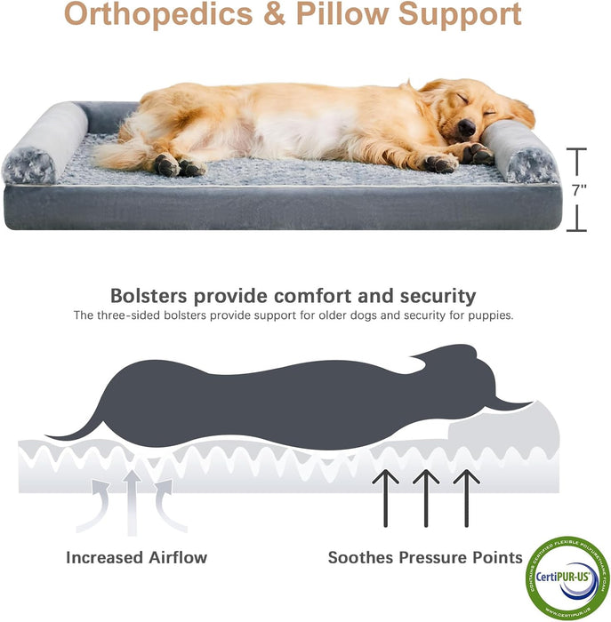 Orthopedic Washable Large Dog Bed for Senior Dog Comfy Sleep