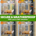 Window Bird Feeder with Non-Marking Self-Adhesive Hooks