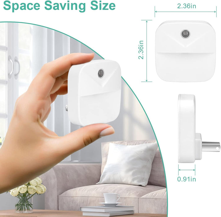 6 Pack Night Light, Night Lights Plug into, White LED Nightlights