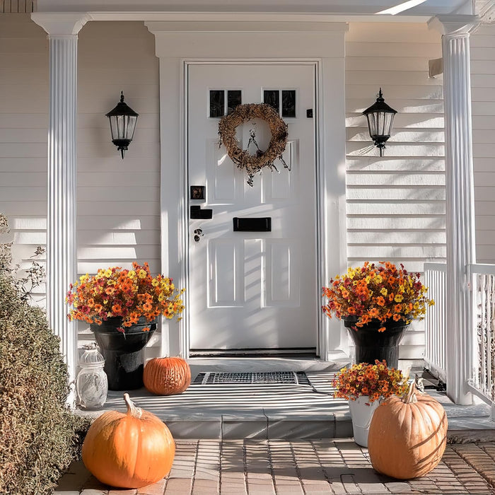 Artificial Fake Fall Plants Flowers for Outdoor Outside Decoration