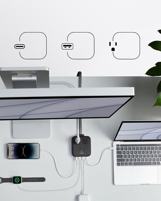 Travel Power Strip,  Nano 67W Max 6-in-1 USB C Charger, 2 USB C