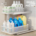 2 Pack Under Sink Organizer With Next-Gen Ball-Bearing Slides,2-Tier Precision Mesh Pull Out Cabinet Drawers Storage for