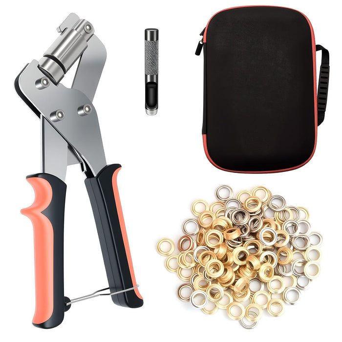 300Pcs 3/8 Inch Grommet Eyelet Pliers Kit, 10mm Fastener Set
