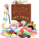 30 Pcs Cat Toy Kitten Toys Set, Interactive Cat Toy Wand Cat Springs Ball Toy with Bells, Cat Toys for Bored Indoor Cats, Gift Box Styles