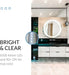 Circular LED Vanity Mirror - Front Lit Rounded Mirror for Bedroom, Bathroom or Shower - anti Fog & Wall-Mounted - Modern Home Decor - 44" Wide X 44" Tall