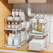 2 Sets of 3-Tier Bathroom Under Sink Organizers and Storage, Multi-Purpose Stackable Pantry Organization and Storage, Pu