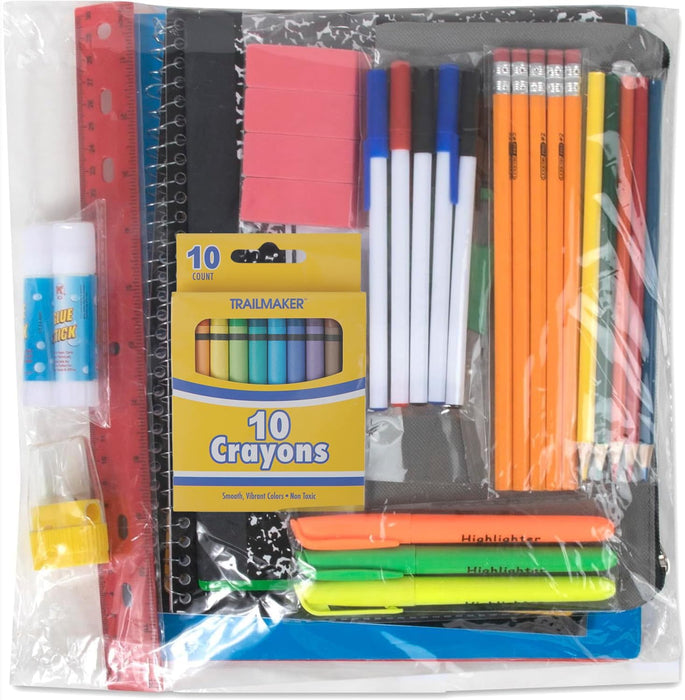 School Supplies Kit 45 Piece Grades K-12