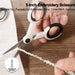 Premium Sewing Scissors Bundle, 8" Heavy Duty Fabric, 5" Embroidery, 4" Small Detail Scissors, 5" Thread Snips, Tailorin