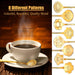 8 Pcs Flower Coffee Tea Teaspoons Stainless Stirring Spoons, Gold