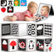 Black and White Baby Toys Tummy Time Mirror High Contrast Book Flash Card