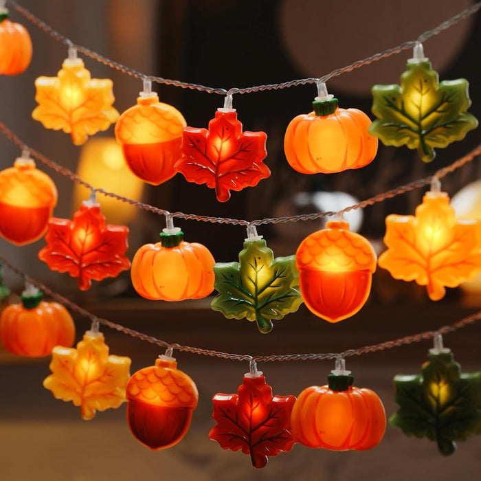 Fall Decor, Fall String Lights, 9.8FT 20LED Thanksgiving Lights