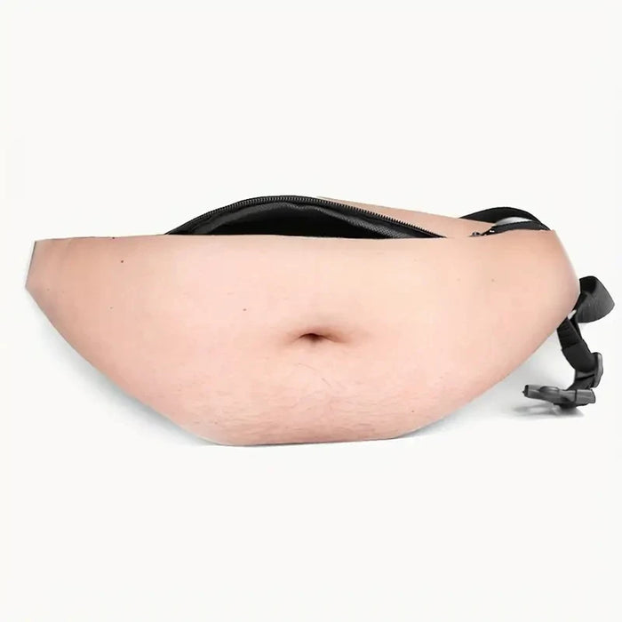 Funny Pop Dad Bod Money Belt Bag Men Travel Bags Flesh Color Creative Fanny Pack Beer Fat Belly Bum Pouch Waist Bag