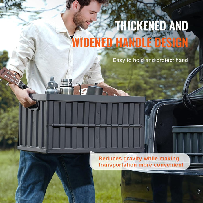 65L Collapsible Storage Bins with Lids 3 Packs, Stackable Crates