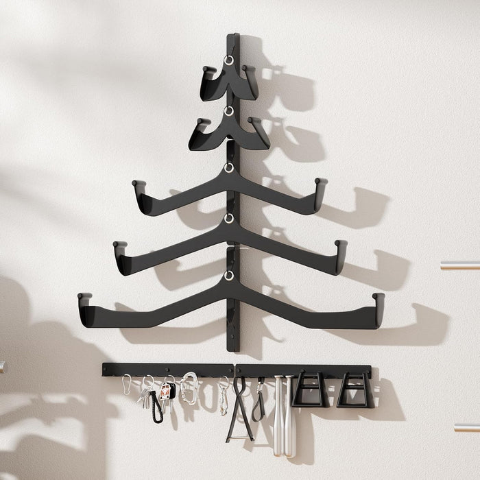 LAT Pull Down Bar Storage Rack Wall Mount, Home Gym Organization