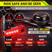 USB Rechargeable Bike Lights Set with Bell, LED Bicycle Front Rear Light