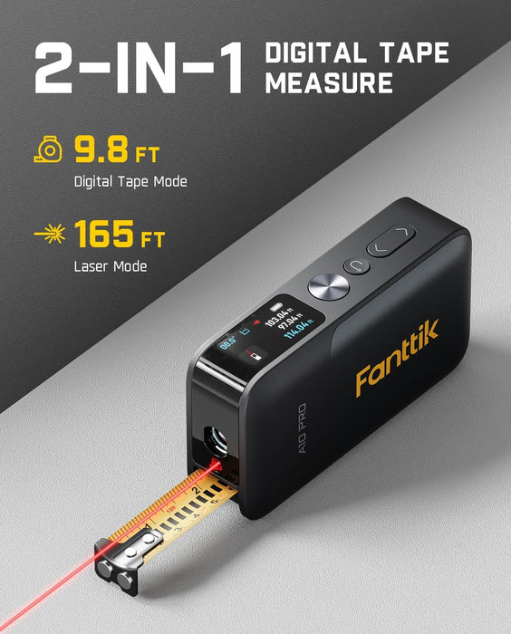 A10 Pro 2-in-1 Digital Laser Tape Measure for Distance/Area/Volume