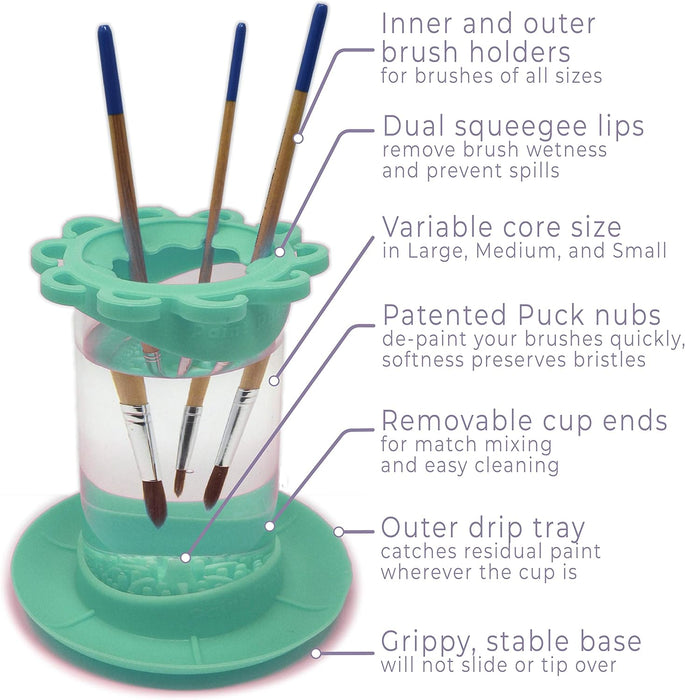 Ultimate Rinse Cup Paint Brush Cleaner, Mug (4 in), Green