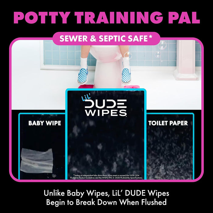 Flushable Potty Training Water Wipes, Bubble Bum, 168 Count