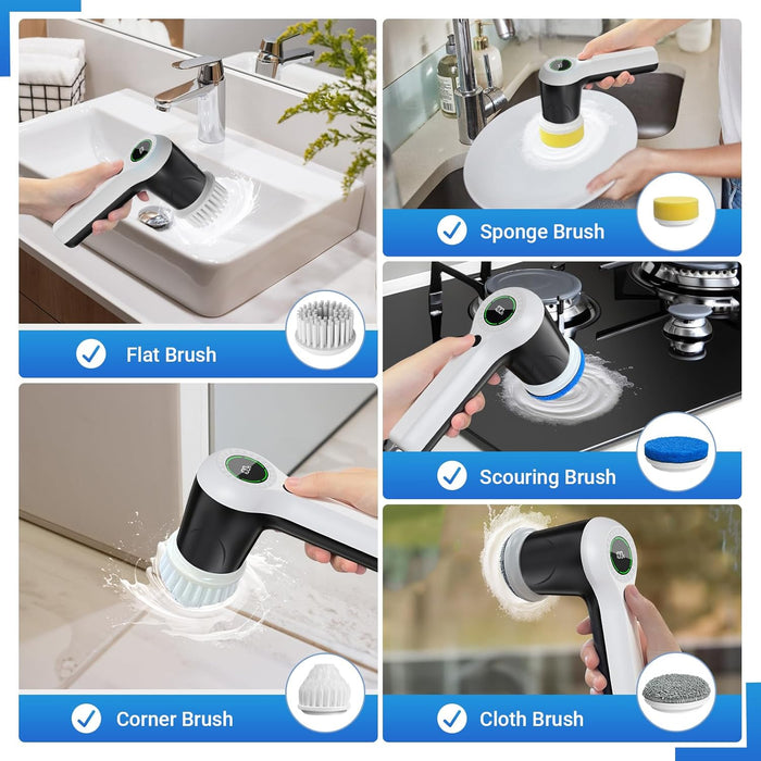Electric Spin Scrubber, Cordless Shower Scrubber