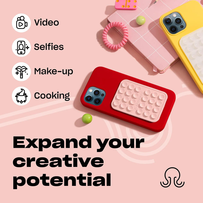 Classic - Silicone Suction Phone Case Adhesive Mount, Chalk Pink