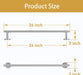 Brushed Nickel Towel Bar, 24 Inch Bathroom Towel Rack Modern Bathroom Decor