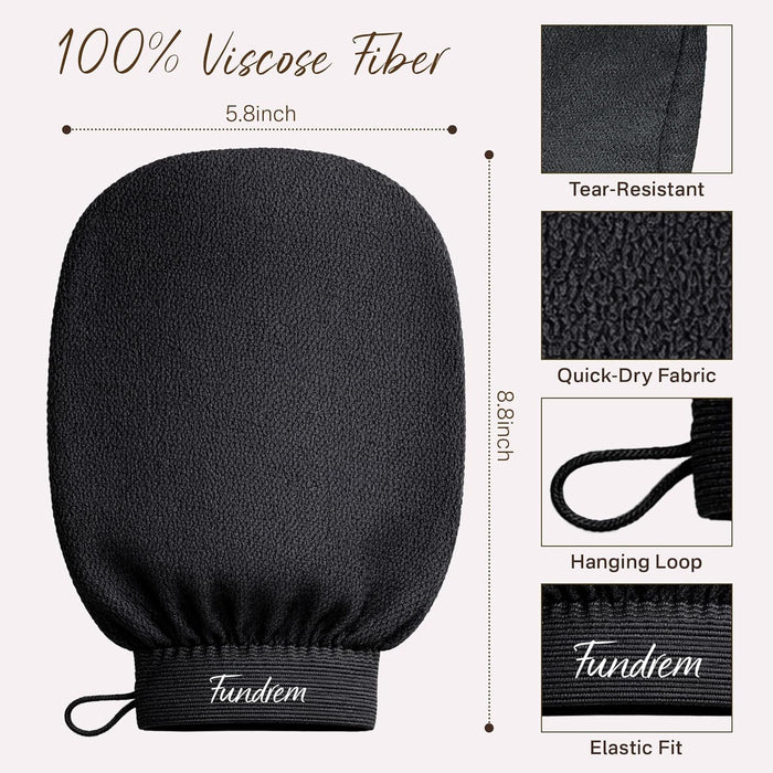 Exfoliating Glove 2 Pack, Korean Exfoliating Mitt, Body Scrubber Exfoliator
