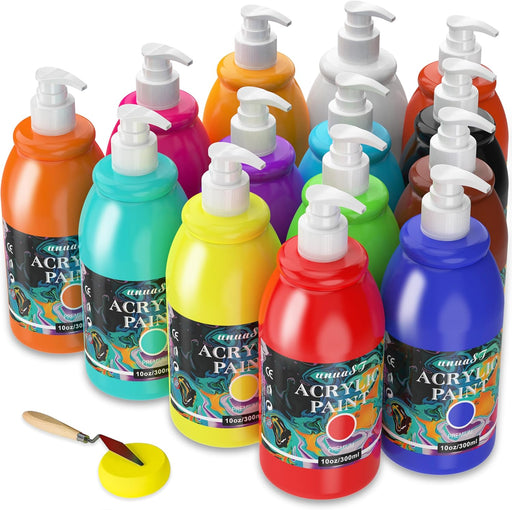 Acrylic Paint Sets for Adults, 14 Colors Large Bulk Acrylic Paints kits Rich Pigment Art Painting Supplies for Artists/B