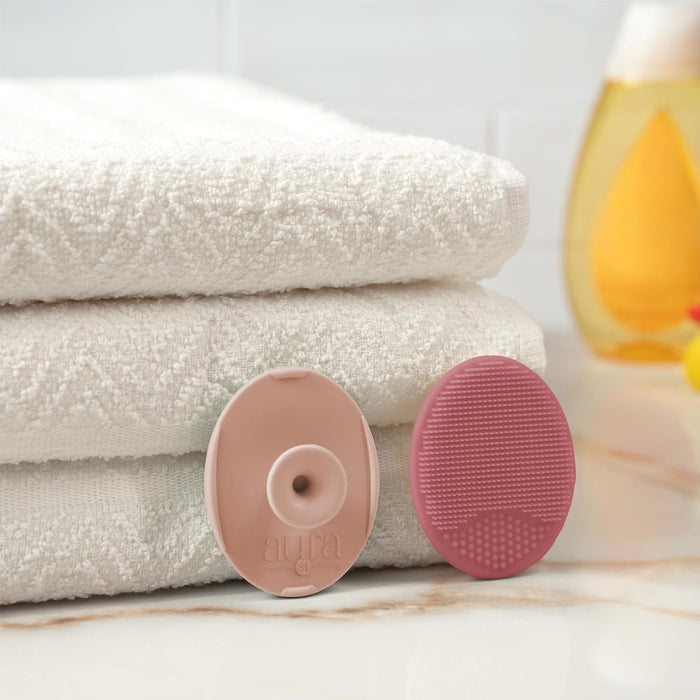 Cradle Cap Brush for Baby, 2 Pack, 2" x 2.5", Pink