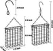 2Pcs Suet Bird Feeders, Outdoor Garden Cages for Outside Hanging