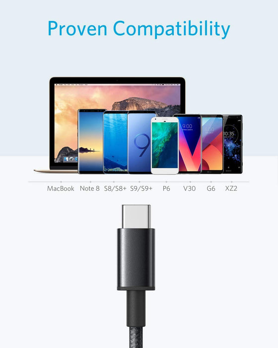 USB A to USB C Cable, USB to USB C Cable(2Pack,3ft,Black)