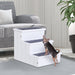 Three-Step Carpeted Pet Stairs