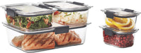 Brilliance Food Storage Containers, Set of 5 (10 Pieces), BPA-Free, Leak-Proof, Clear