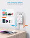 Flat Plug Extension Cord, 4 Widely Power Strip with 4 USB Ports(2 USB C)
