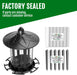 2 Pack Bird Feeders for Outdoor Hanging, Assembly Required, 1-Min Easy Setup, Charming Castle Design, Attracting Cardinals Chickadees Goldfinches & Sparrows - Black