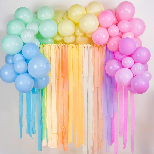 Pastel Crepe Paper Streamers 6 Rolls 492 FT Streamers