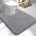 Bathroom Rugs 30X20, Extra Soft Absorbent Chenille Bath Rugs, Rubber Backing Quick Dry, Machine Washable Bath Mats for Bathroom Floor, Tub and Shower, Home Decor Accessories, Grey