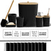 Black Bathroom Set, Shower Curtain Set, Bathroom Accessory Set